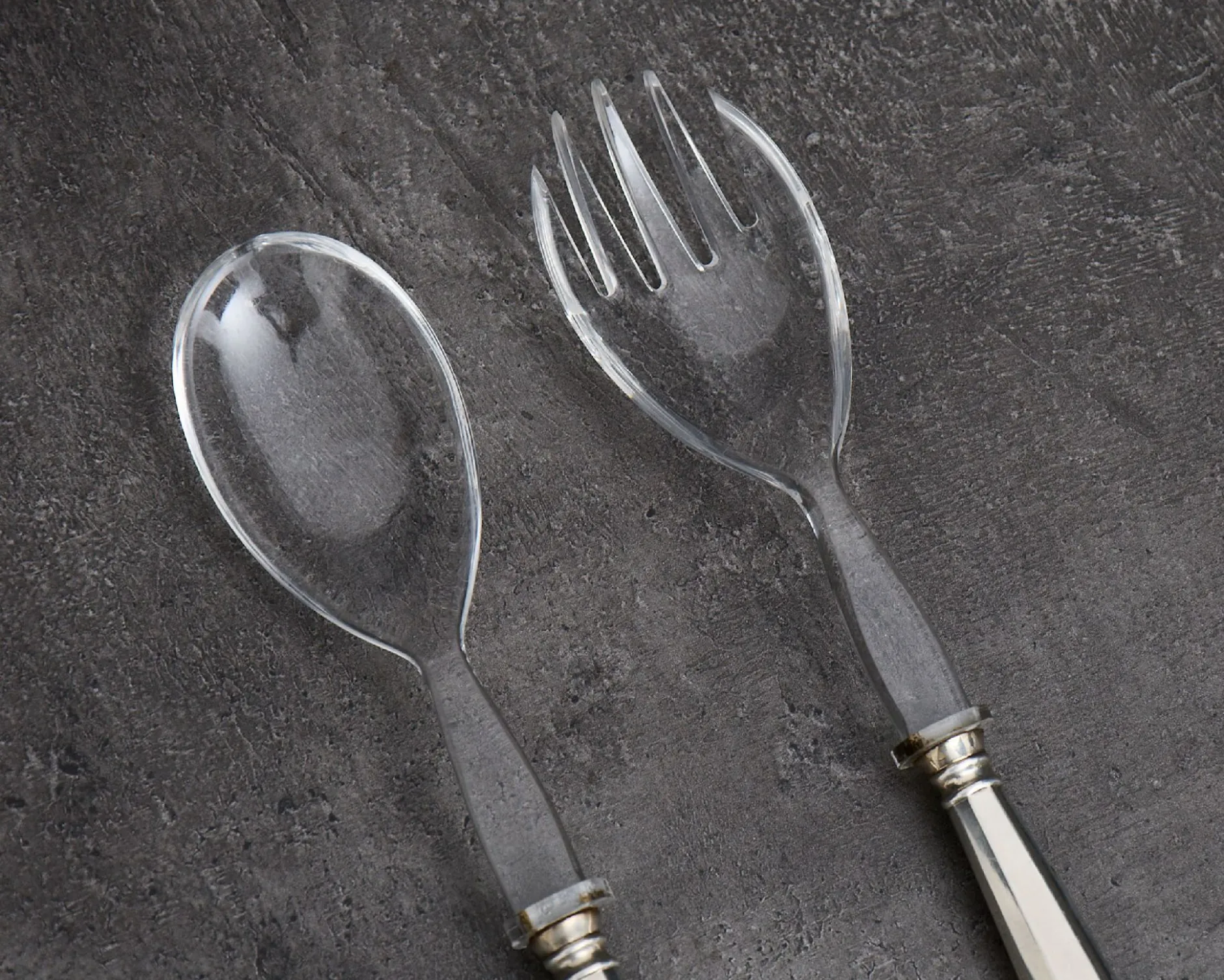 Posate insalata argento 2 pezzi in stile san marco usato ricondizionato Zanolli vintage