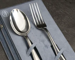 Posate legumi argento 2 pezzi in stile inglese usato ricondizionato Zanolli vintage