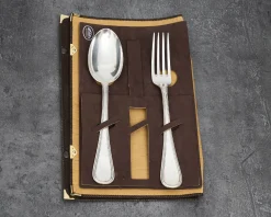 Posate legumi argento 2 pezzi in stile inglese usato ricondizionato Zanolli vintage
