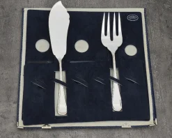 Posate servire pesce argento 2 pezzi in stile inglese usato ricondizionato Zanolli vintage
