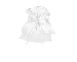 Sacchetto portaconfetti bianco con fiocco bianco Selezione zanolli