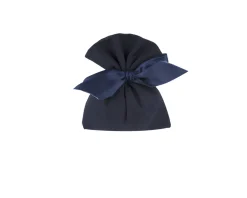 Sacchetto portaconfetti di cotone blu con fiocco blu Selezione zanolli