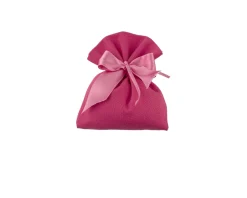 Sacchetto portaconfetti di cotone fuxia con fiocco fuxia Selezione zanolli
