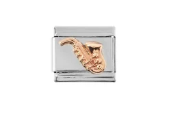 Sax composable acciaio e oro rosa Nomination