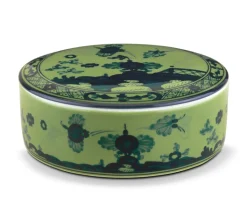 Scatola oriente italiano malachite porcellana Richard ginori