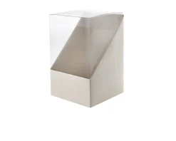 Scatola per bomboniera duo pelle bianco 11 x 11 x h16,5 Selezione zanolli