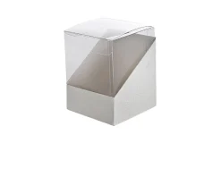 Scatola per bomboniera duo pelle bianco 8 x 8 x h9 Selezione zanolli