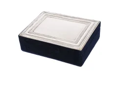 Scatola portagioie argento e velluto blu Selezione zanolli
