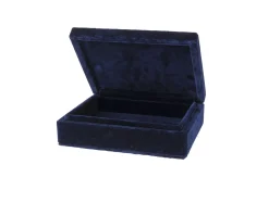 Scatola portagioie argento e velluto blu Selezione zanolli