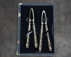 Schiaccianoci argento 2 pezzi in stile barocchino usato ricondizionato Zanolli vintage