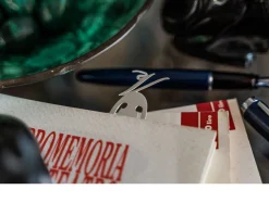 Segnalibro argento lettera v Selezione zanolli
