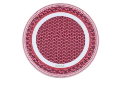 Segnaposto la greca signature porcellana rosso Versace