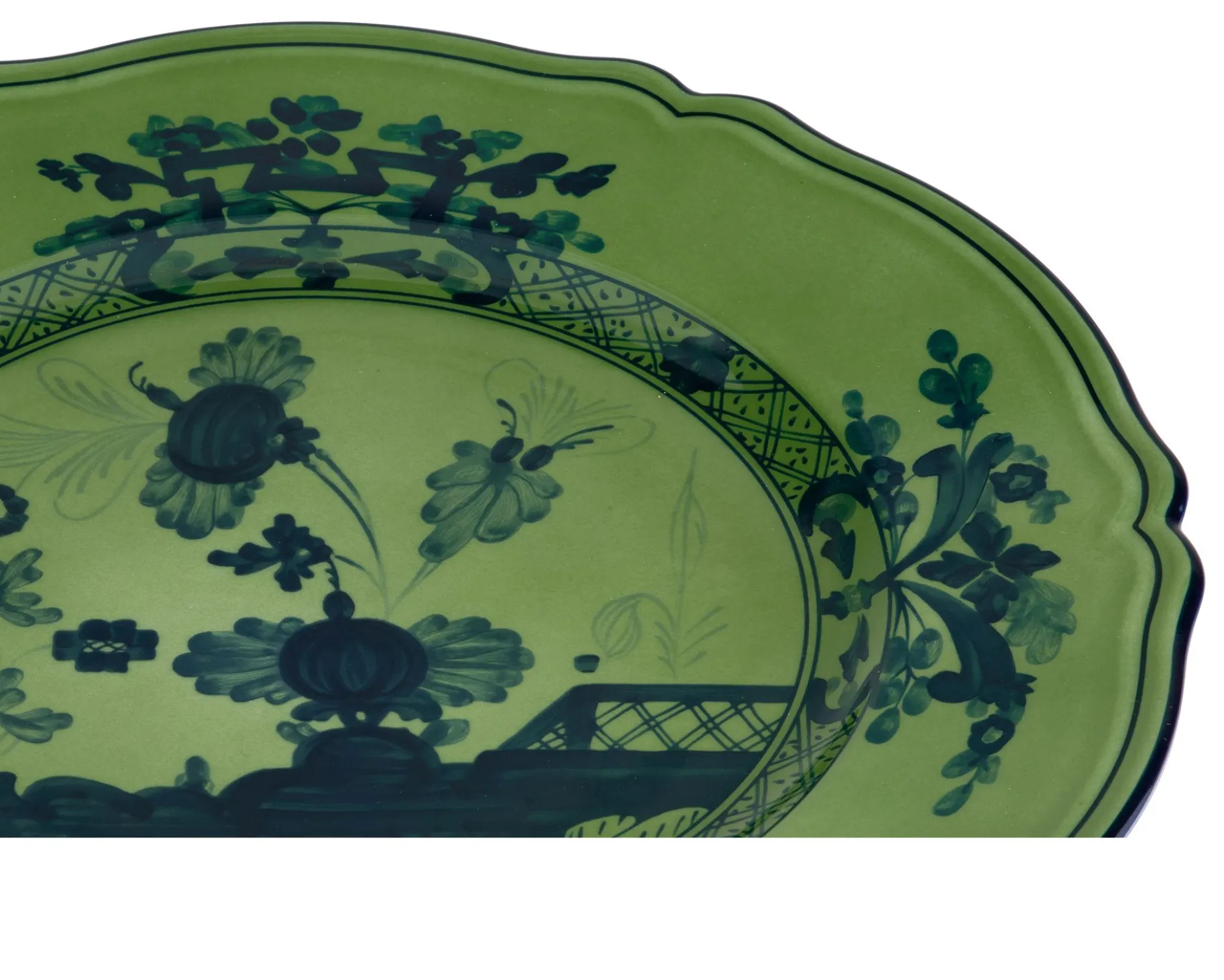 Segnaposto oriente italiano malachite porcellana Richard ginori