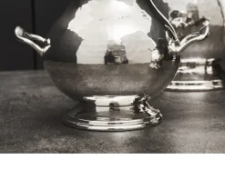 Servizio da caffè argento 4 pezzi battuto usato ricondizionato Zanolli vintage