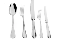 Servizio posate argento 5 pezzi in stile inglese Selezione zanolli