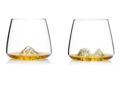 Set bicchieri whisky topographic grand canyon/matterhorn 2 pezzi Alaskan maker