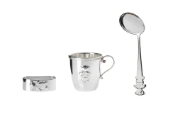 Set bimbo orsetto argento tre pezzi Selezione zanolli