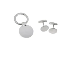 Set portachiavi e gemelli argento Selezione zanolli
