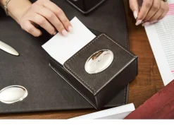 Set ufficio argento bilaminato 5 pezzi testa di moro Selezione zanolli