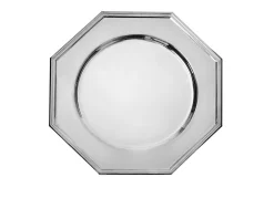 Sottopiatto silver plated in stile ottagonale Selezione zanolli