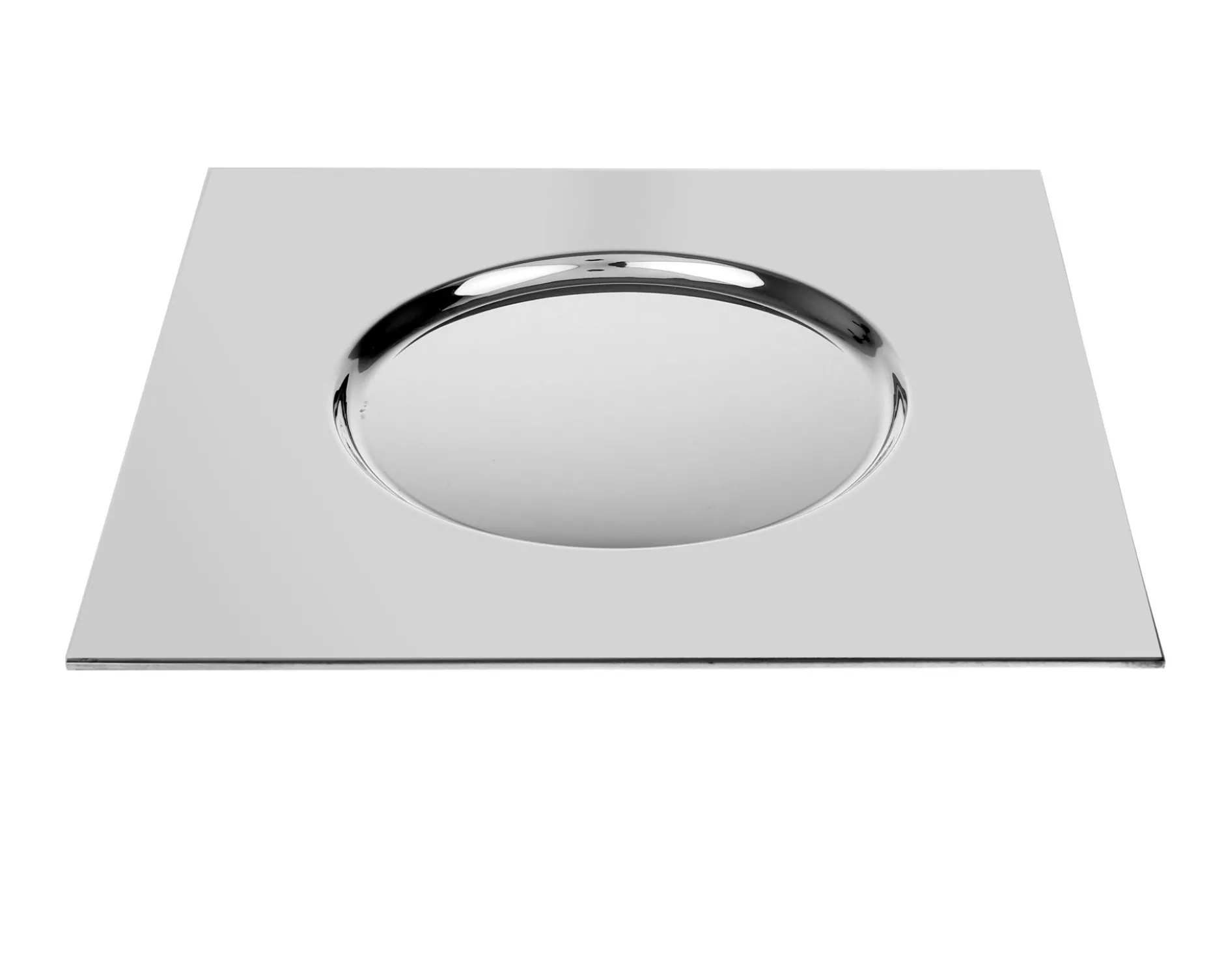 Sottopiatto spigolo essentia argento quadro Selezione zanolli