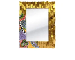 Specchio golden wood m dipinto a mano Tom's drag