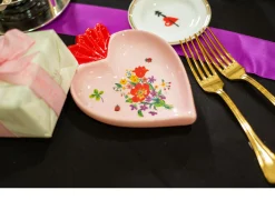 Svuotatasche la tavola scomposta porcellana con decoro floreale Bitossi home