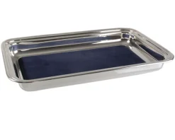 Svuotatasche rettangolare silver plated in stile inglese Selezione zanolli
