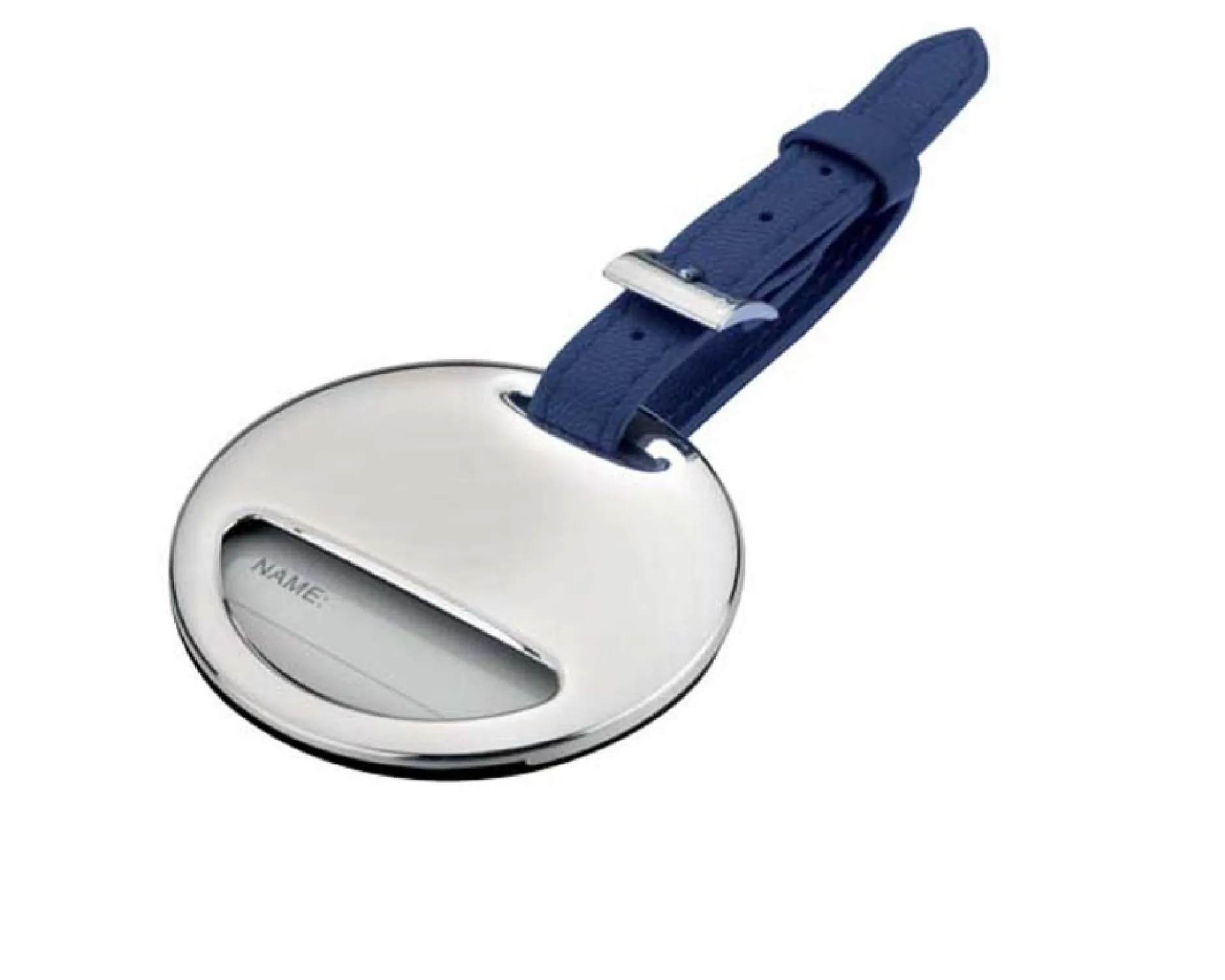 Targhetta per valigia silver plated tonda Selezione zanolli