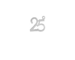 Targhetta 25° silver plated Selezione zanolli