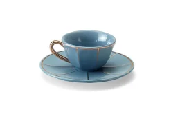 Tazza caffè la tavola scomposta porcellana con piattino carta da zucchero Bitossi home