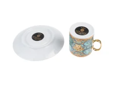 Tazza espresso la scala del palazzo porcellana verde con piattino Versace