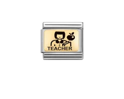 Teacher composable acciaio oro e smalto Nomination