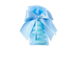Tubolare portaconfetti organza azzurro con fiocco Selezione zanolli