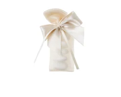 Tubolare portaconfetti organza panna con fiocco Selezione zanolli