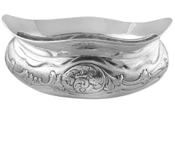Vasca ovale firenze argento con decoro foglie Selezione zanolli