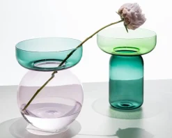 Vaso cilindrico piccolo aura verde-petrolio Ichendorf