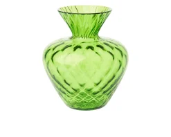 Vaso gemme balloton vetro di murano verde erba Venini