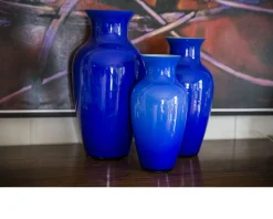 Vaso i cinesi vetro di murano laguna blu turchese Carlo moretti