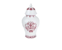 Vaso potiche babele rosso porcellana Richard ginori