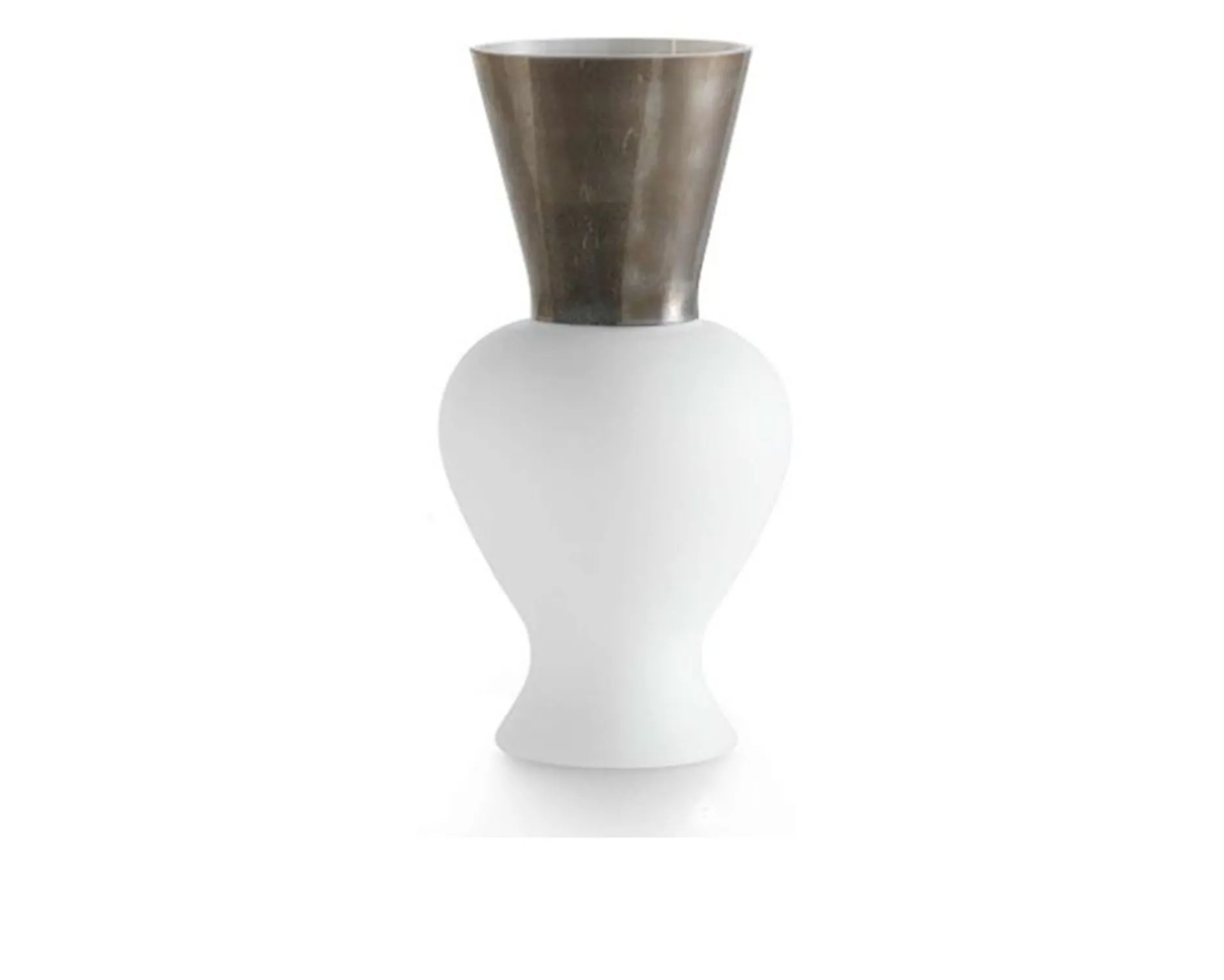 Vaso re vetro di murano lattimo Venini