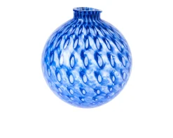 Vaso sfera balletton blu Murrina murano venezia