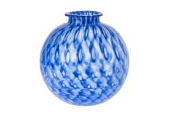 Vaso sfera balletton blu Murrina murano venezia