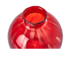 Vaso sfera rosso Murrina murano venezia