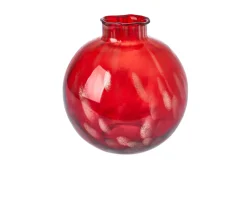 Vaso sfera rosso Murrina murano venezia