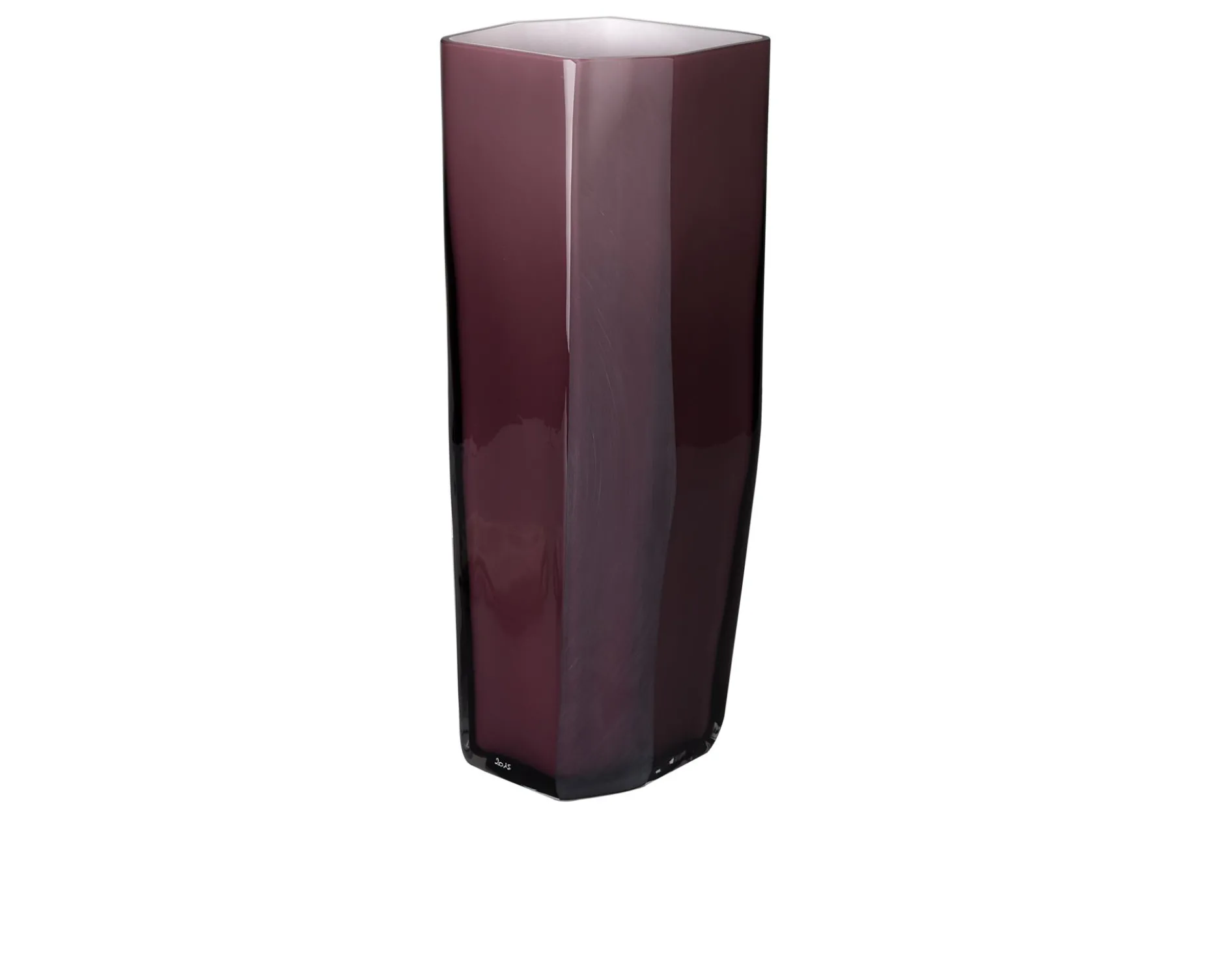 Vaso torre vetro di murano ametista Carlo moretti