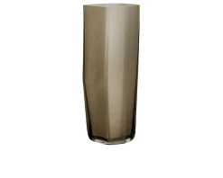 Vaso torre vetro di murano marrone Carlo moretti