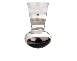 Vaso troncosfera vetro di murano latte nero grigio Carlo moretti