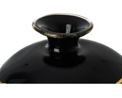 Vaso veronese vetro di murano nero Venini