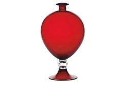 Vaso veronese vetro di murano rosso Venini